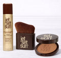 Jet Set Sun kit - Aurinkopuuteri, Sivellin ja Suihke